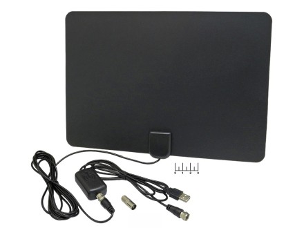 Антенна комнатная для цифрового ТВ RH-HDTV022 с усилителем (питание USB)