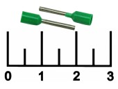 Клемма концевая (НШВИ) 0.5мм 1.3/10 (1мм) DN00510 зеленая