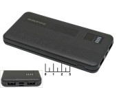 Power Bank 2USB 5V 2A 10Ah - вход micro USB+Type C+Lightning Borofone BT32
