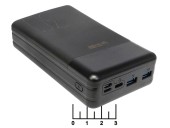 Power Bank 2USB 5V 2.1A 30Ah - вход micro USB+ Lightning +Type C QC-3.0 KZ-300
