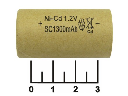 Аккумулятор 1.2V 1.3A Ni-CD (010198M(1.2/1.3/42))